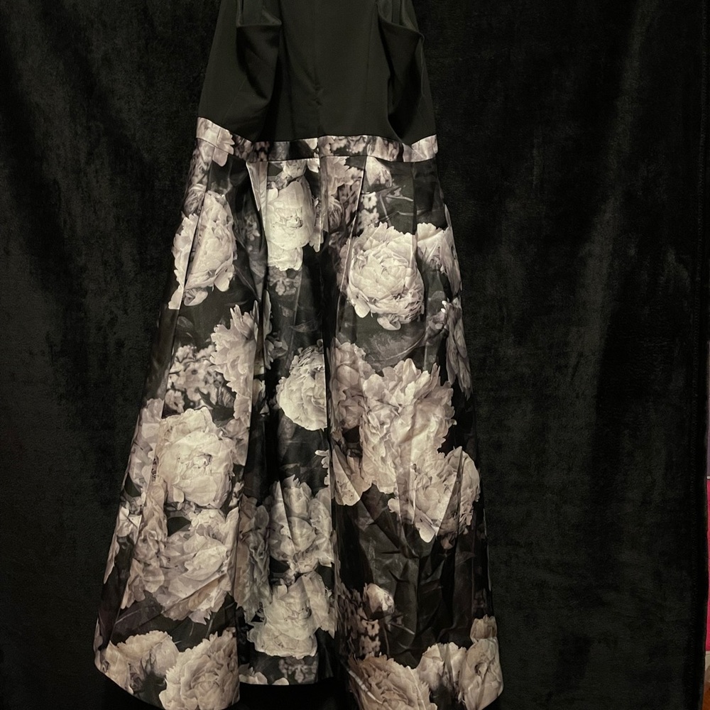 Black and white cocktail dress